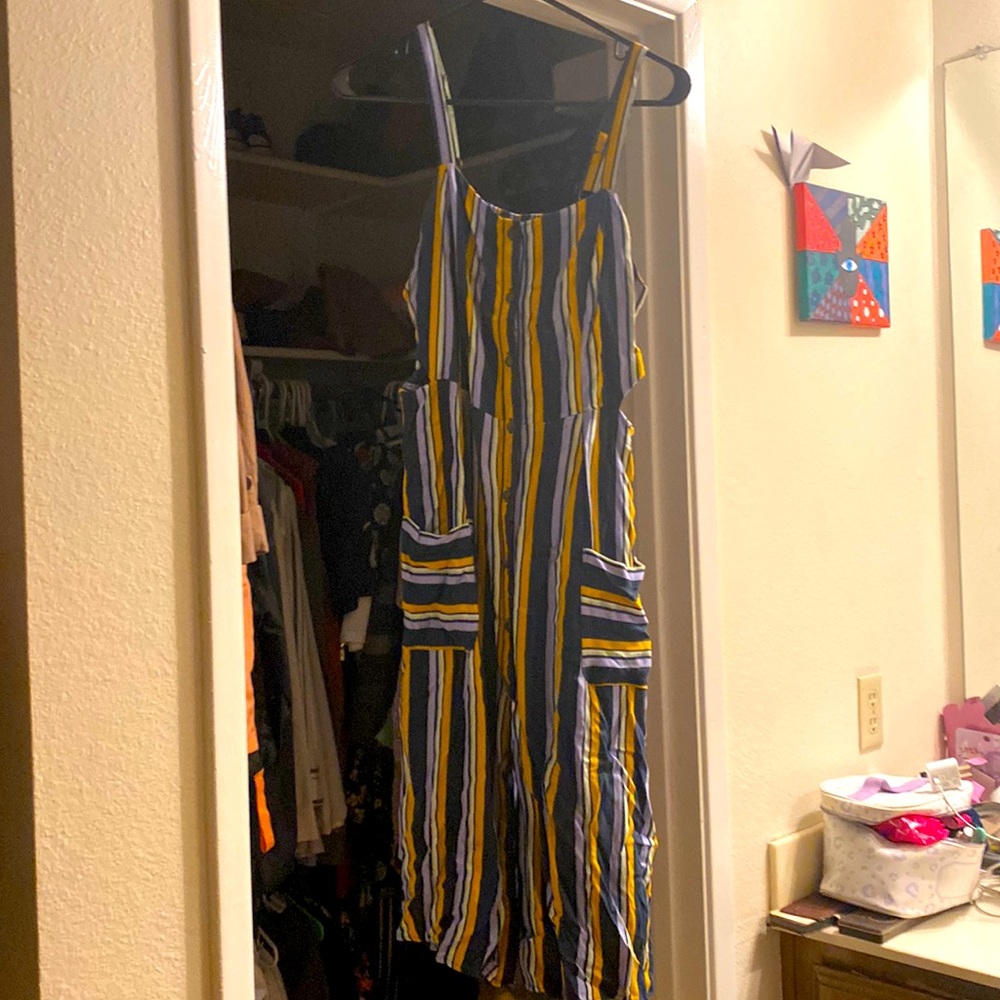 Striped midi dress